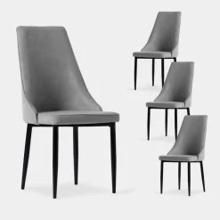 Klast Home Packs 4 Sillas Tapizadas|Sillas De Comedor Y Cocina>Agnes Gris