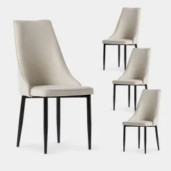 Klast Home Packs 4 Sillas Tapizadas|Sillas De Comedor Y Cocina>Agnes Beige