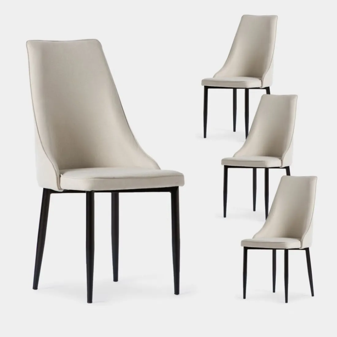 Klast Home Packs 4 Sillas Tapizadas|Sillas De Comedor Y Cocina>Agnes Beige