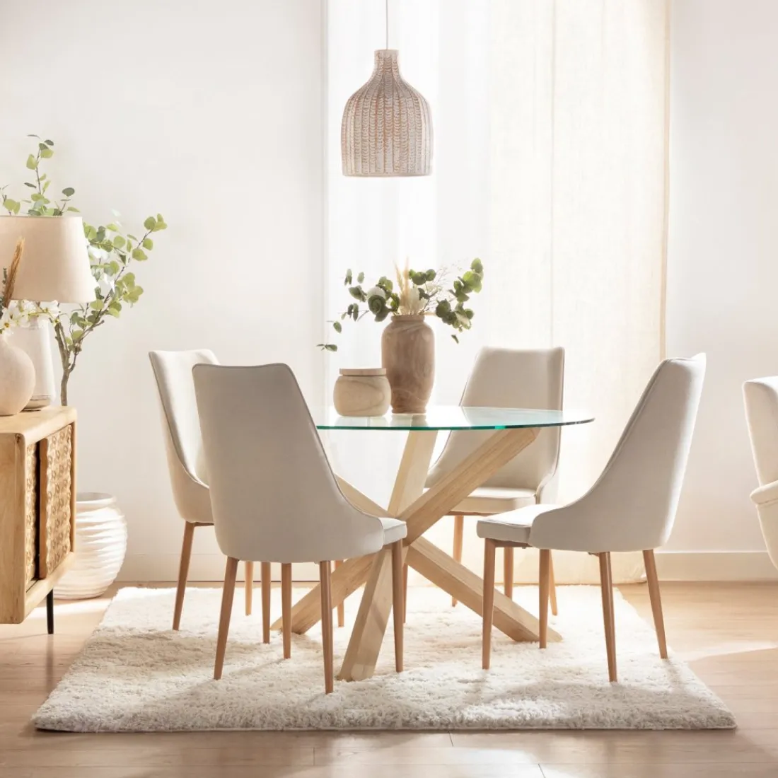 Klast Home Packs 4 Sillas Tapizadas|Sillas De Comedor Y Cocina>Agnes Beige