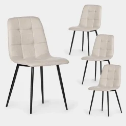 Klast Home Packs 4 Sillas Tapizadas|Sillas De Comedor Y Cocina>Ailan Beige