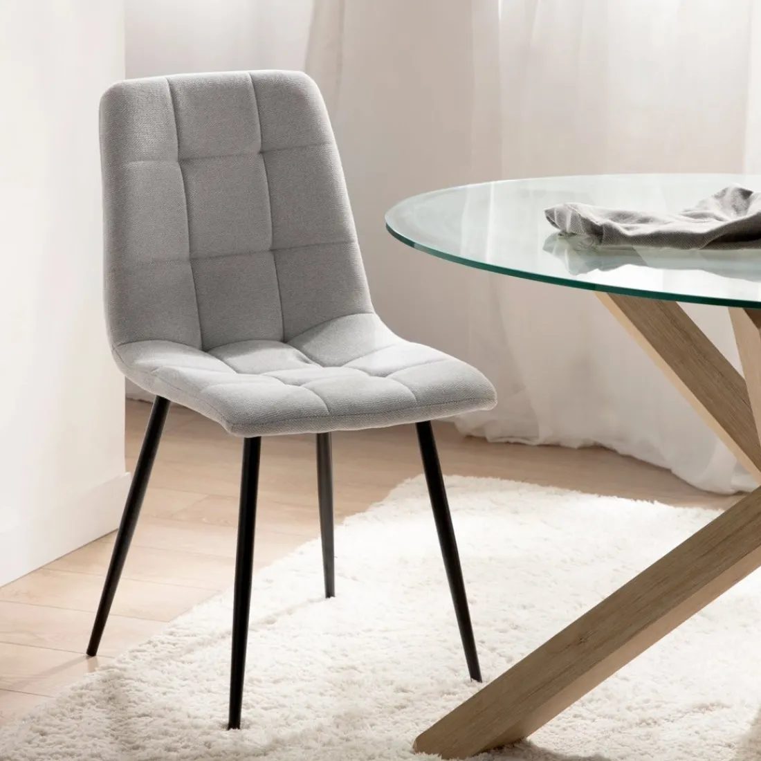 Klast Home Packs 4 Sillas Tapizadas|Sillas De Comedor Y Cocina>Ailan Gris