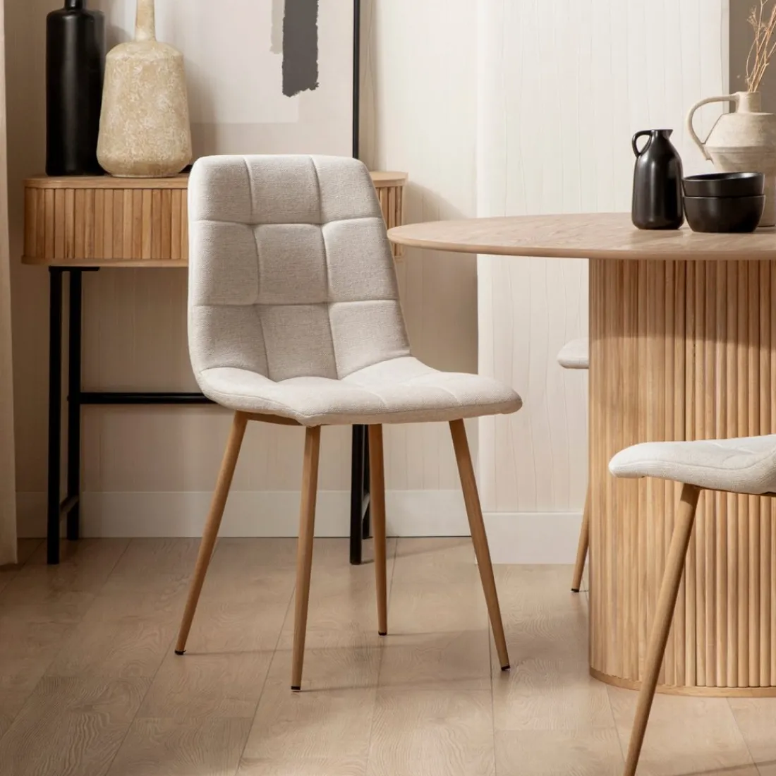 Klast Home Packs 4 Sillas Tapizadas|Sillas De Comedor Y Cocina>Ailan Beige