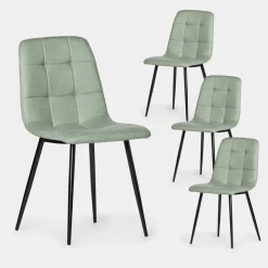 Klast Home Packs 4 Sillas Tapizadas|Sillas De Comedor Y Cocina>Ailan Menta