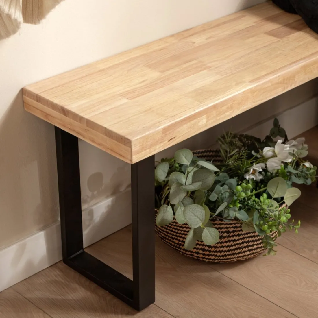 Klast Home Descalzadores Y Baúles Para Pie De Cama|Bancos Para Dormitorio Y Recibidor>Alys Negro/Natural/Natural/blanco