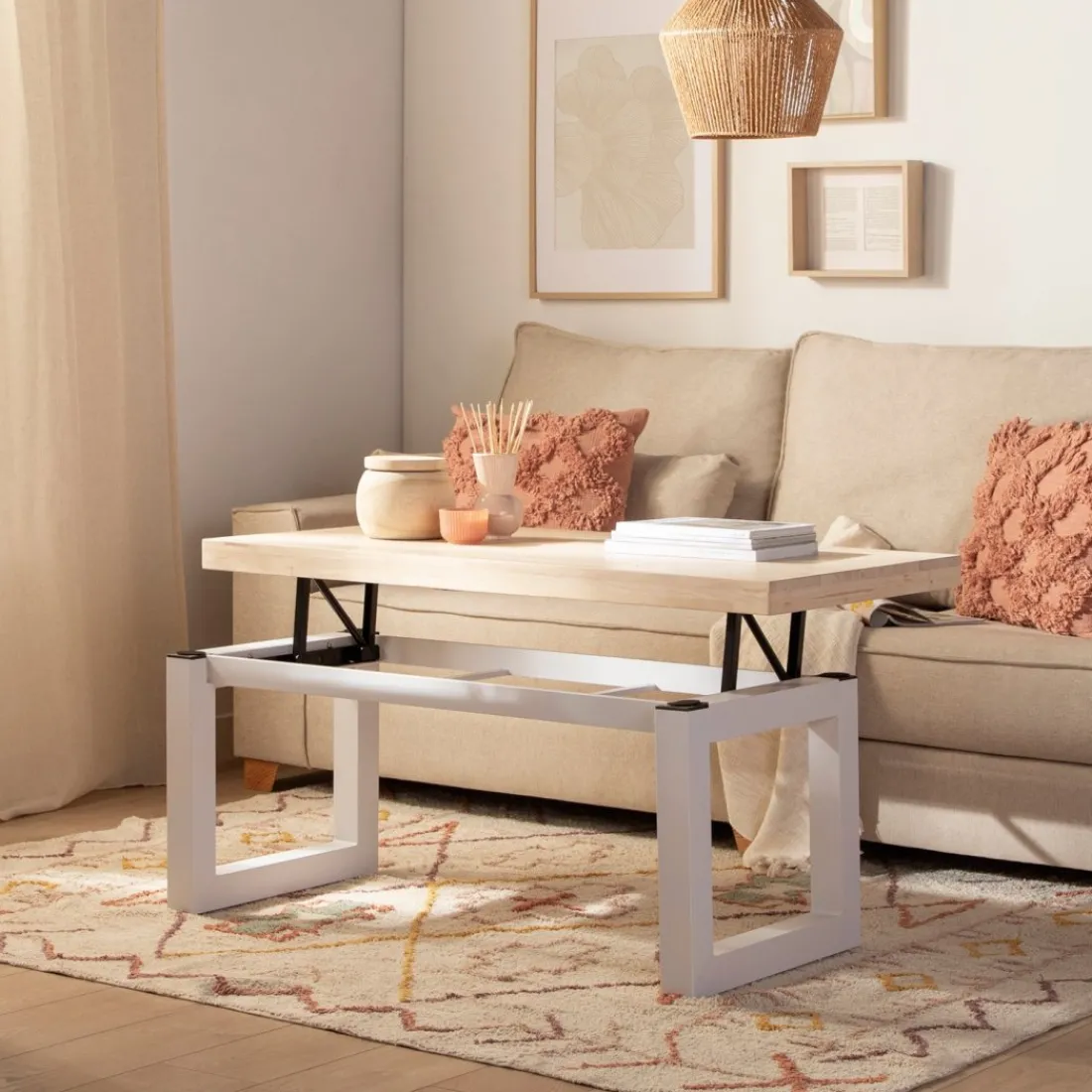 Klast Home Mesas De Centro>Alys Natural/Blanco