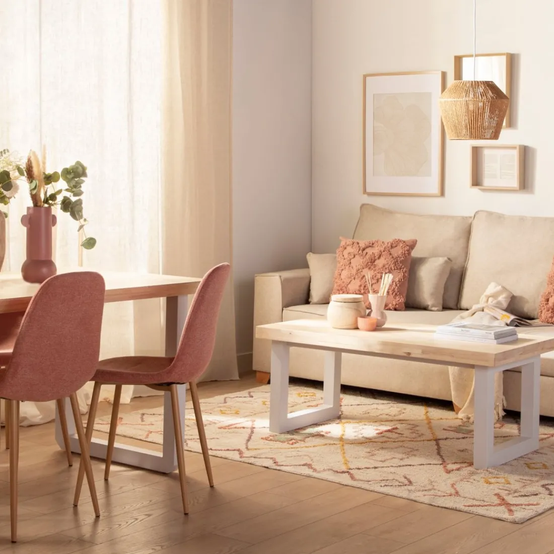 Klast Home Mesas De Centro>Alys Natural/Blanco