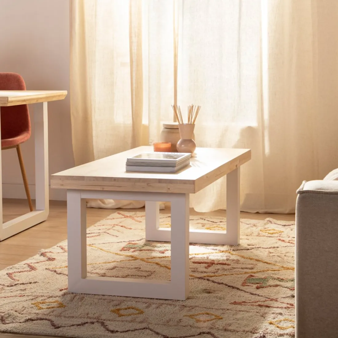 Klast Home Mesas De Centro>Alys Natural/Blanco