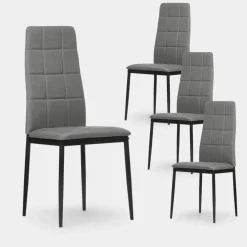 Klast Home Packs 4 Sillas Tapizadas|Sillas De Comedor Y Cocina>Anne Gris topo oscuro