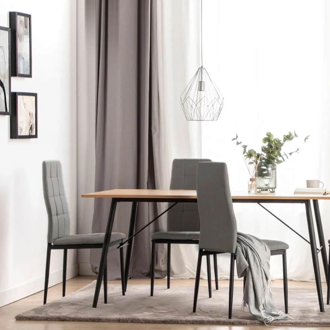 Klast Home Packs 4 Sillas Tapizadas|Sillas De Comedor Y Cocina>Anne Gris topo oscuro