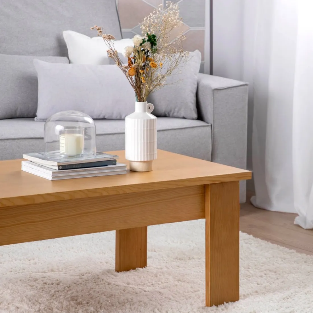 Klast Home Mesas De Centro>Aris Natural/Natural/blanco