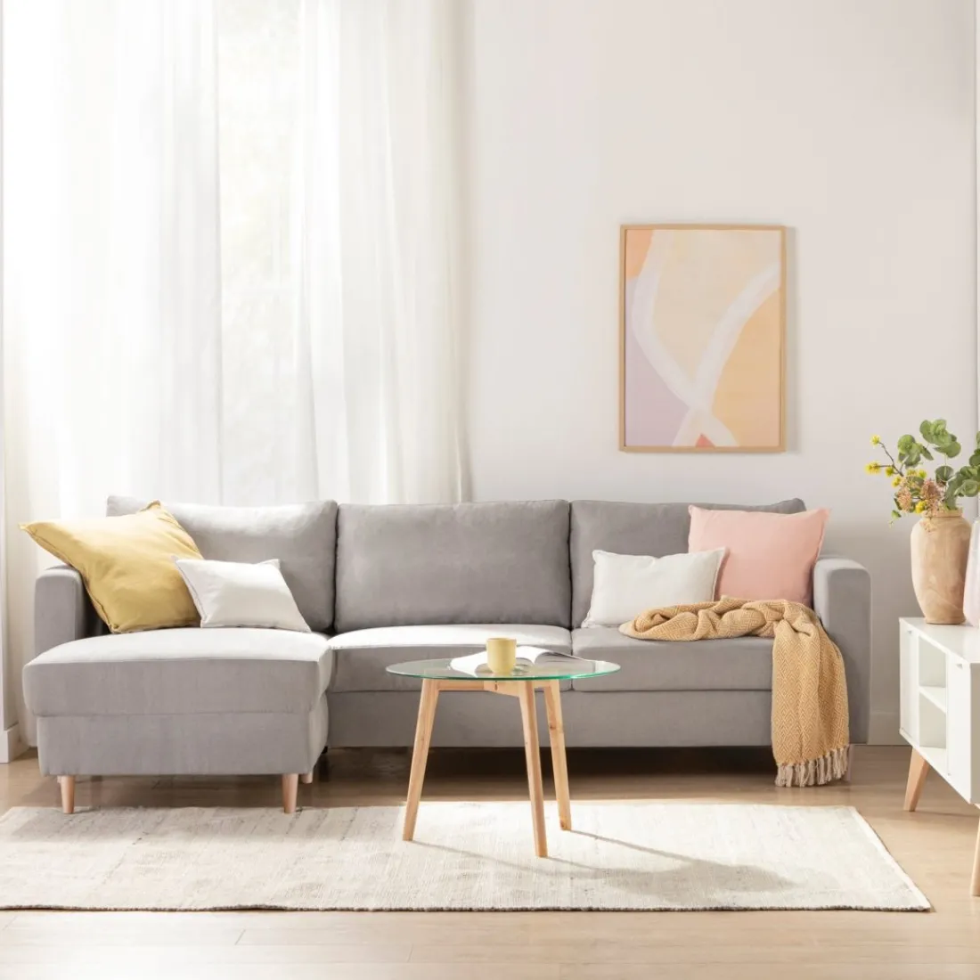 Klast Home Sofás Con Chaise Longue>Beth Gris