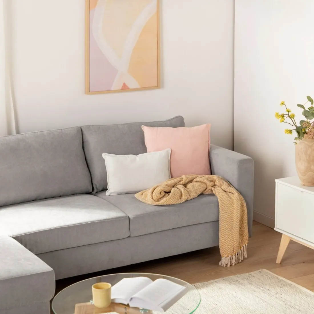 Klast Home Sofás Con Chaise Longue>Beth Gris