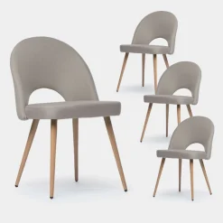 Klast Home Packs 4 Sillas Tapizadas|Sillas De Comedor Y Cocina>Blair Topo