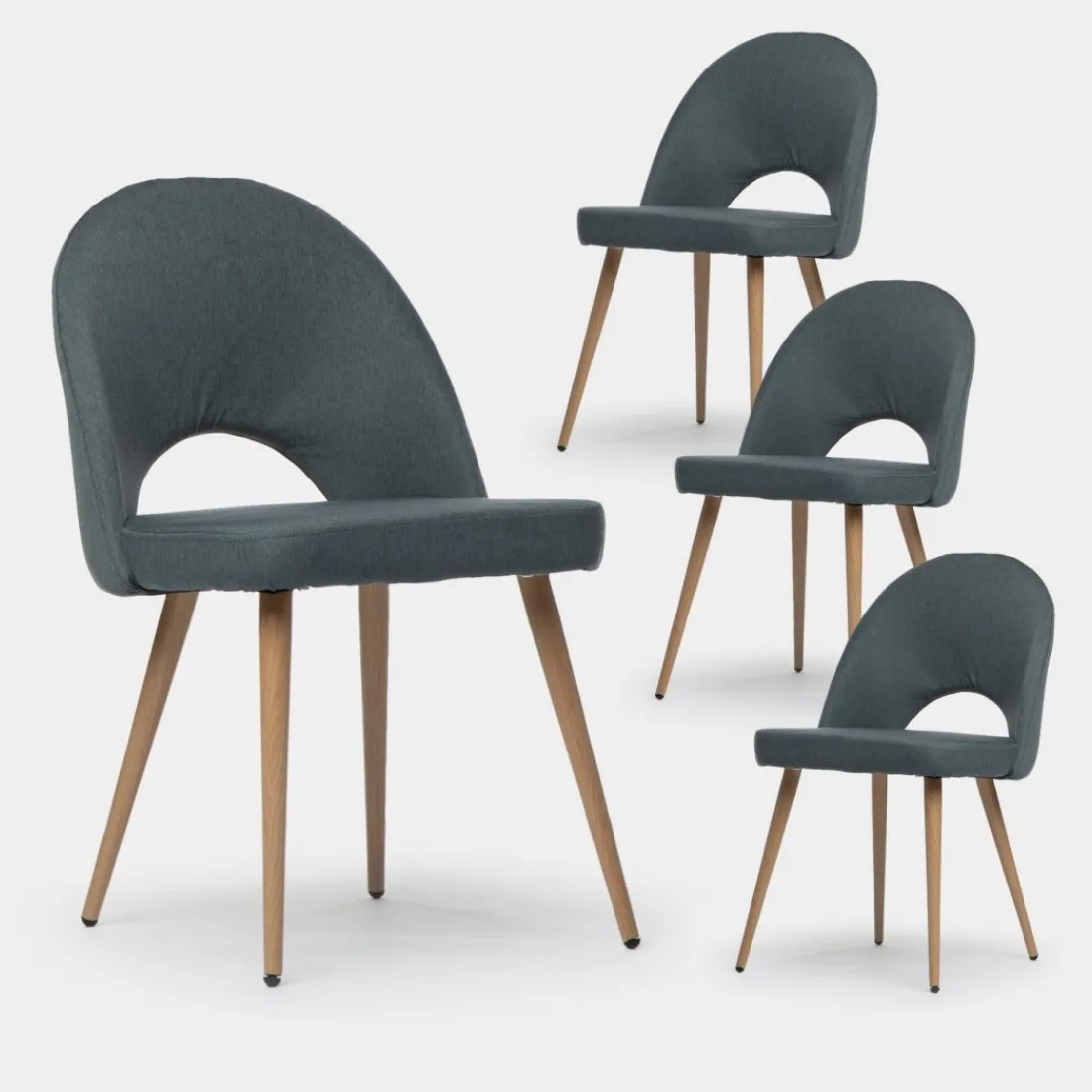 Klast Home Packs 4 Sillas Tapizadas|Sillas De Comedor Y Cocina>Blair Azul