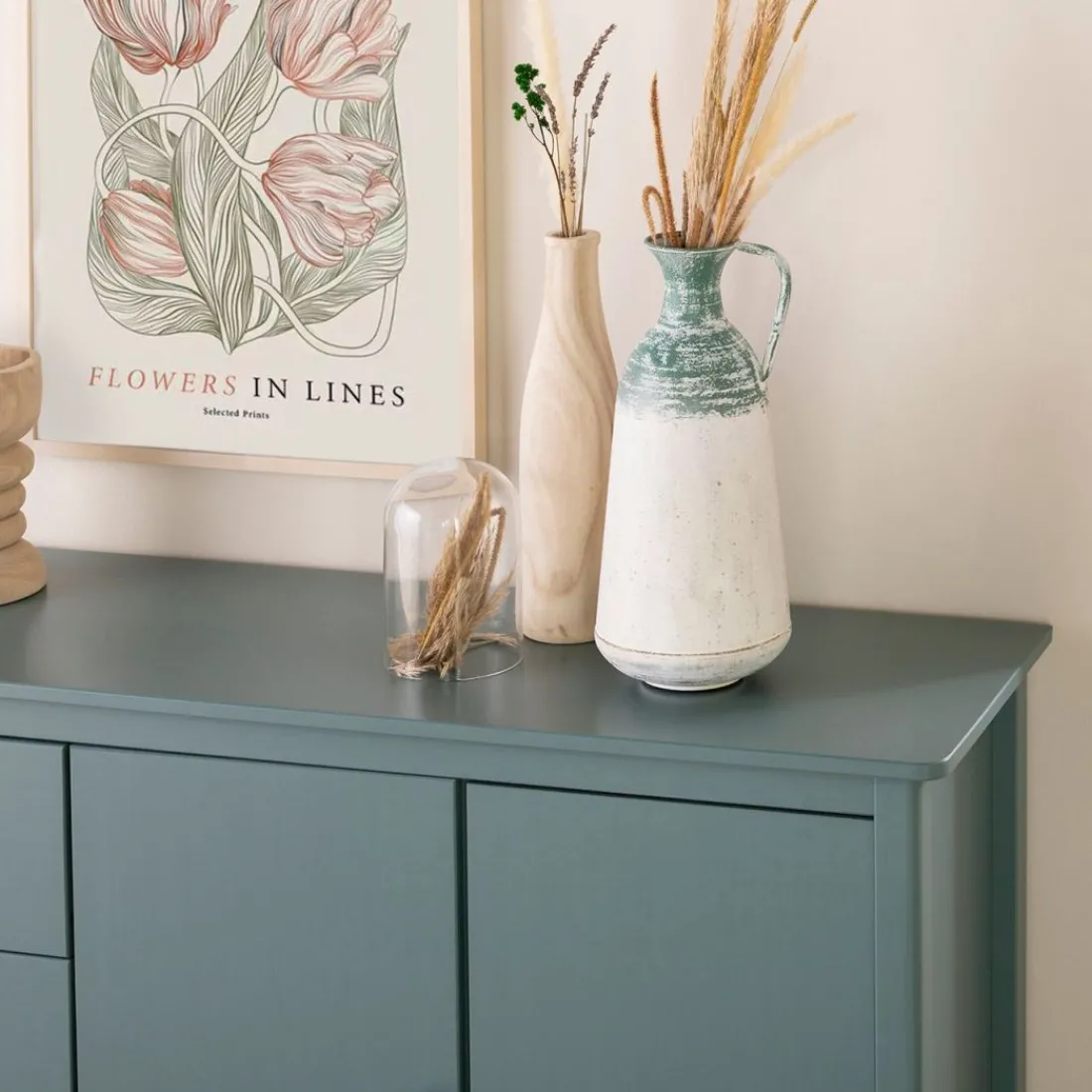 Klast Home Jarrones>Bole Beige/Verde