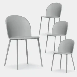 Klast Home Packs 4 Sillas Polipropileno|Sillas De Exterior>Clark Gris