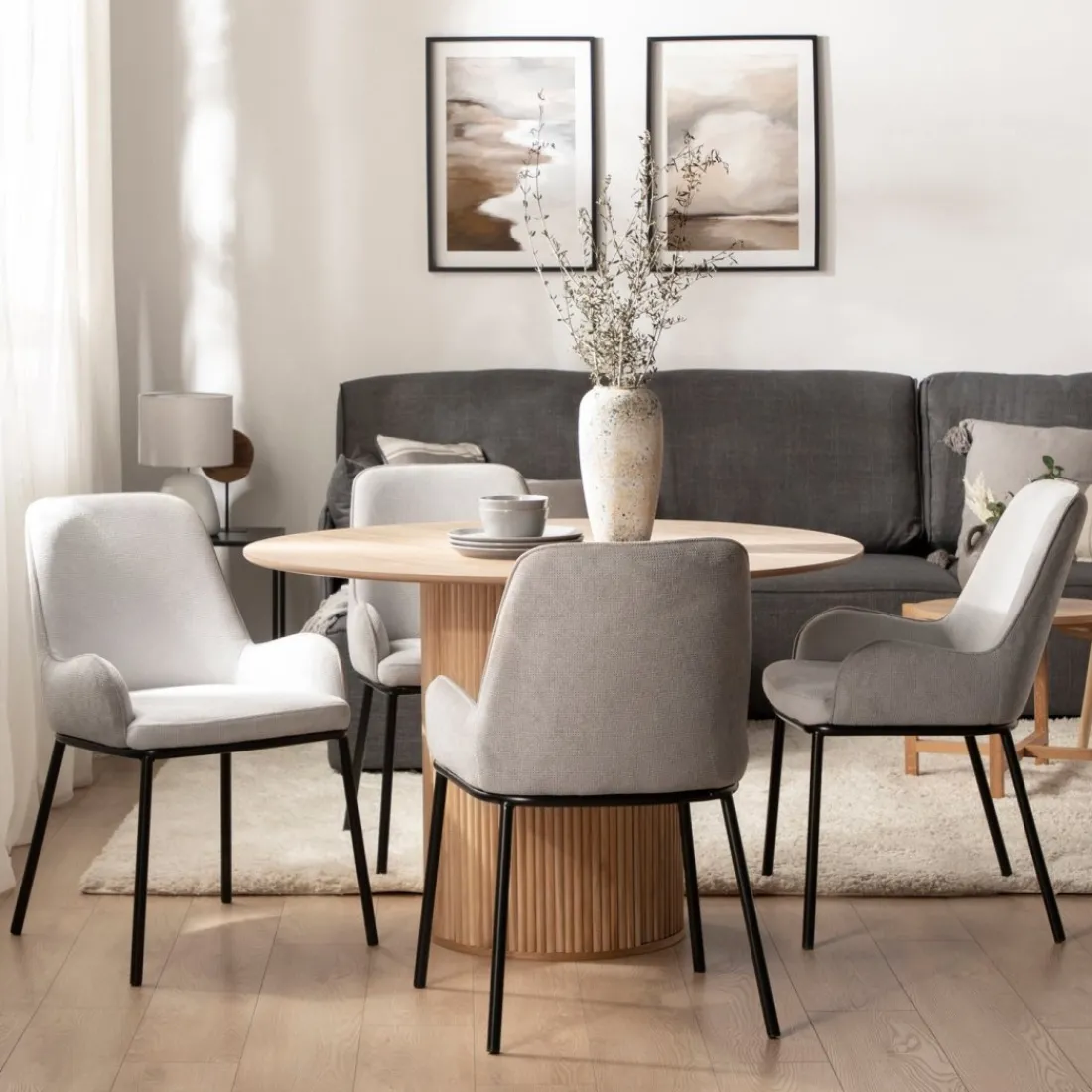 Klast Home Packs 2 Sillas Tapizadas|Sillas De Comedor Y Cocina>Dama Gris