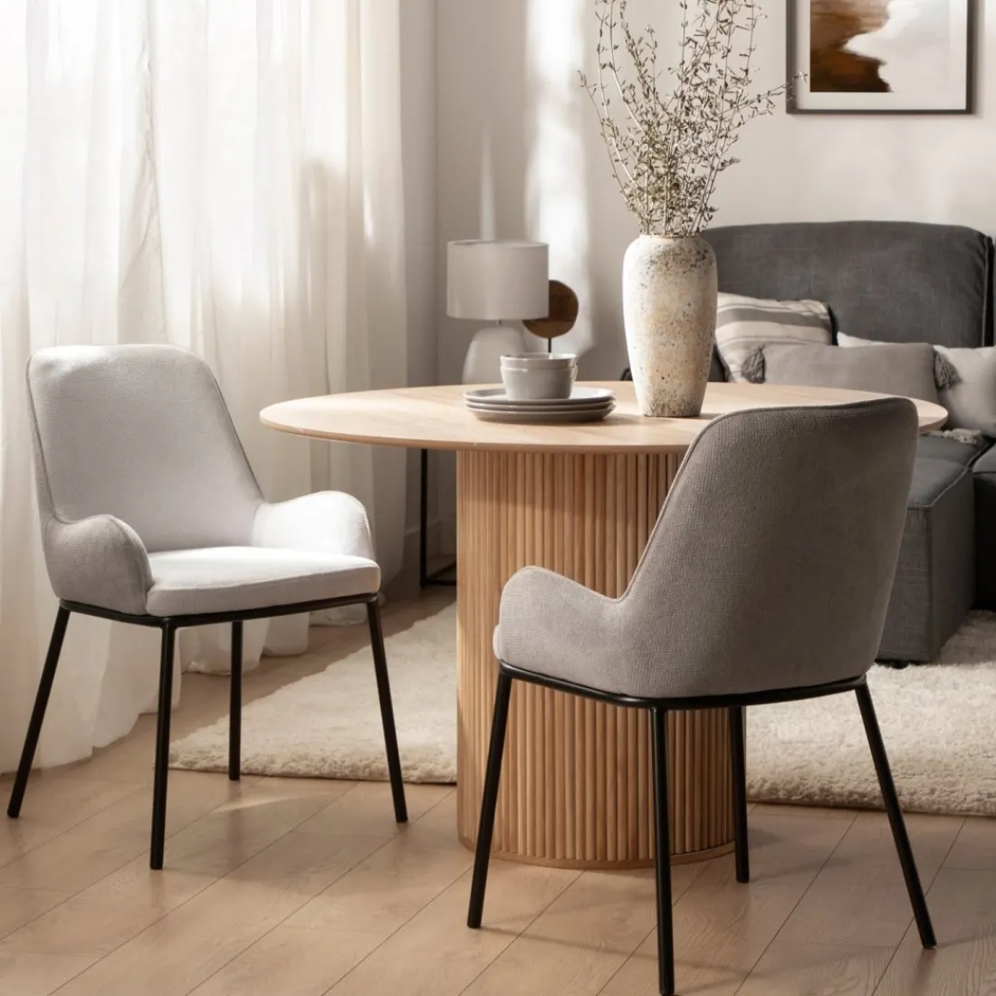 Klast Home Packs 2 Sillas Tapizadas|Sillas De Comedor Y Cocina>Dama Gris