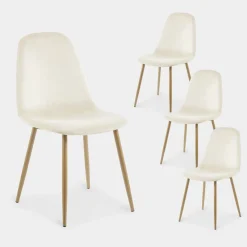Klast Home Packs 4 Sillas Tapizadas|Sillas De Comedor Y Cocina>Elia Beige