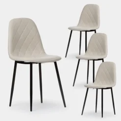 Klast Home Packs 4 Sillas Tapizadas|Sillas De Comedor Y Cocina>Ellis Beige