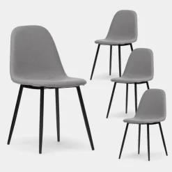 Klast Home Packs 4 Sillas Tapizadas|Sillas De Comedor Y Cocina>Ellis Gris
