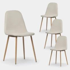 Klast Home Packs 4 Sillas Tapizadas|Sillas De Comedor Y Cocina>Ellis Beige