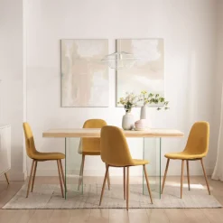 Klast Home Packs 4 Sillas Tapizadas|Sillas De Comedor Y Cocina>Ellis Mostaza