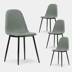 Klast Home Packs 4 Sillas Tapizadas|Sillas De Comedor Y Cocina>Ellis Verde
