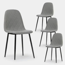 Klast Home Packs 4 Sillas Tapizadas|Sillas De Comedor Y Cocina>Ellis Gris