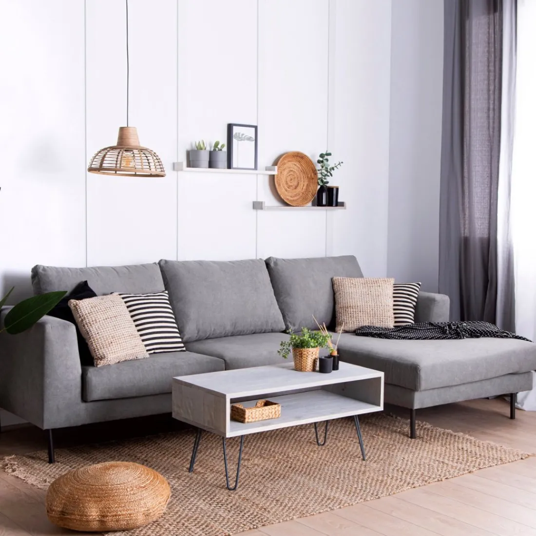 Klast Home Sofás Con Chaise Longue>Emma Gris