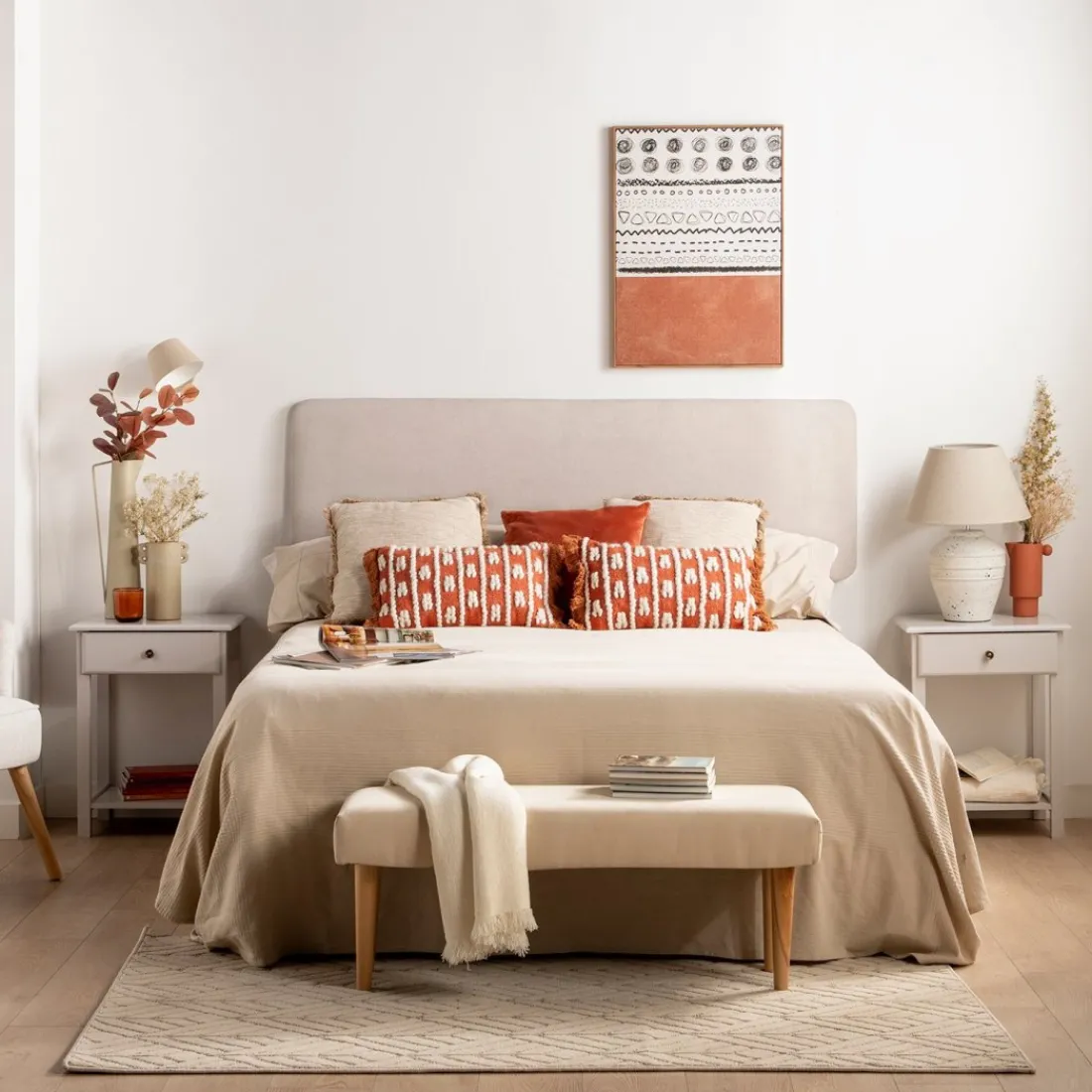 Klast Home Descalzadores Y Baúles Para Pie De Cama|Bancos Para Dormitorio Y Recibidor>Fiore Beige