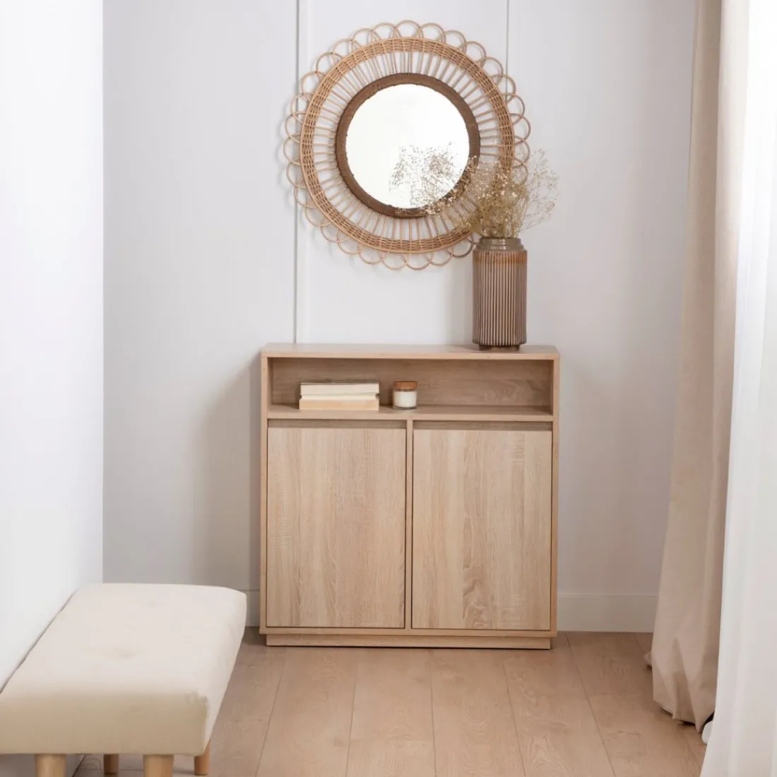 Klast Home Descalzadores Y Baúles Para Pie De Cama|Bancos Para Dormitorio Y Recibidor>Fiore Beige