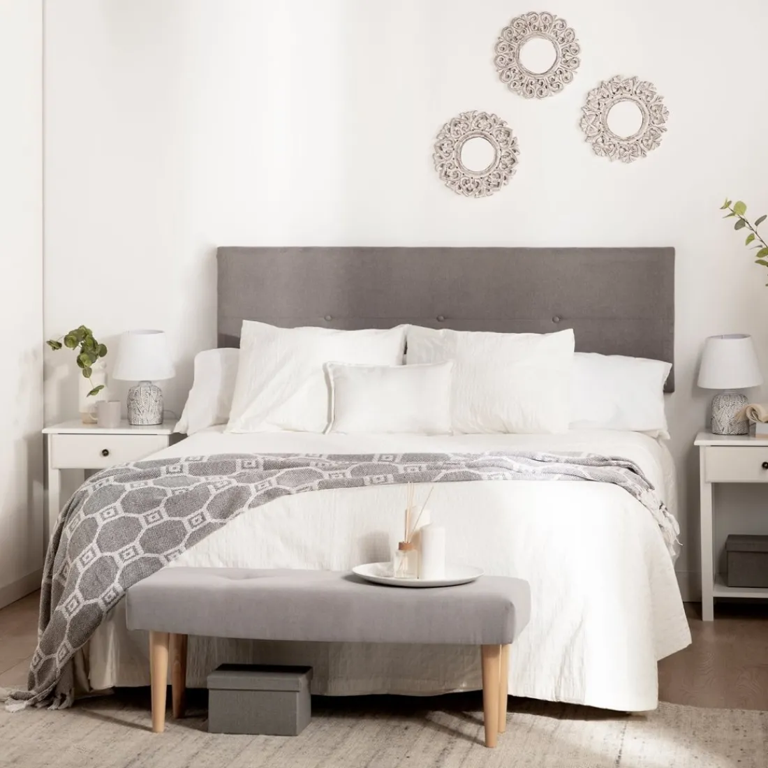 Klast Home Descalzadores Y Baúles Para Pie De Cama|Bancos Para Dormitorio Y Recibidor>Fiore Gris