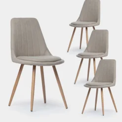 Klast Home Packs 4 Sillas Tapizadas|Sillas De Comedor Y Cocina>Ingrid Beige