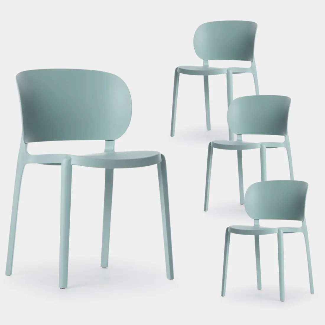 Klast Home Packs 4 Sillas Polipropileno|Sillas De Exterior>Jana Menta