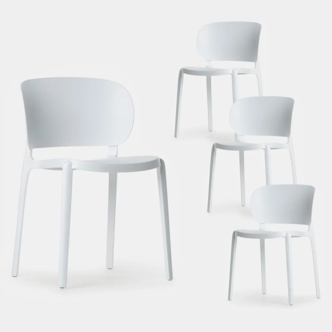 Klast Home Packs 4 Sillas Polipropileno|Sillas De Exterior>Jana Blanco
