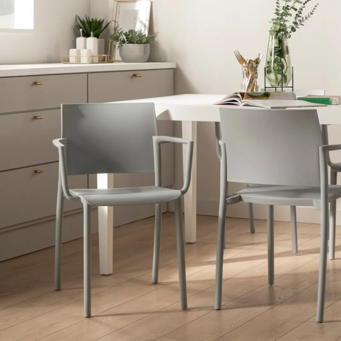 Klast Home Packs 4 Sillas Polipropileno|Sillas De Exterior>Jeven Gris