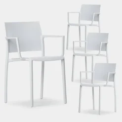 Klast Home Packs 4 Sillas Polipropileno|Sillas De Exterior>Jeven Blanco