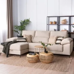 Klast Home Sofás Con Chaise Longue>Keira Beige