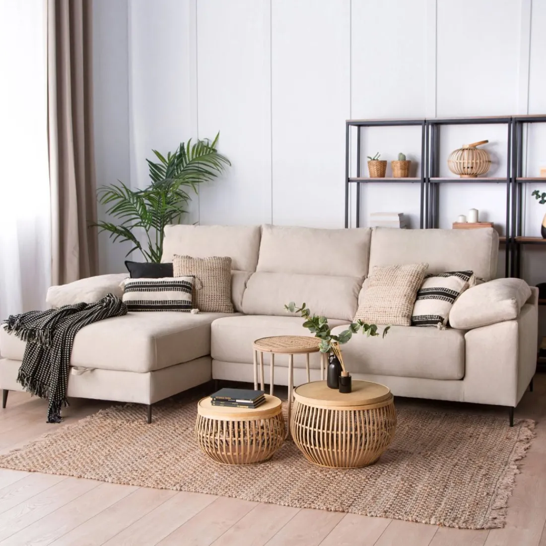 Klast Home Sofás Con Chaise Longue>Keira Beige