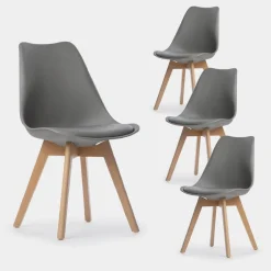 Klast Home Packs 4 Sillas Polipropileno|Sillas De Exterior>Kler Gris