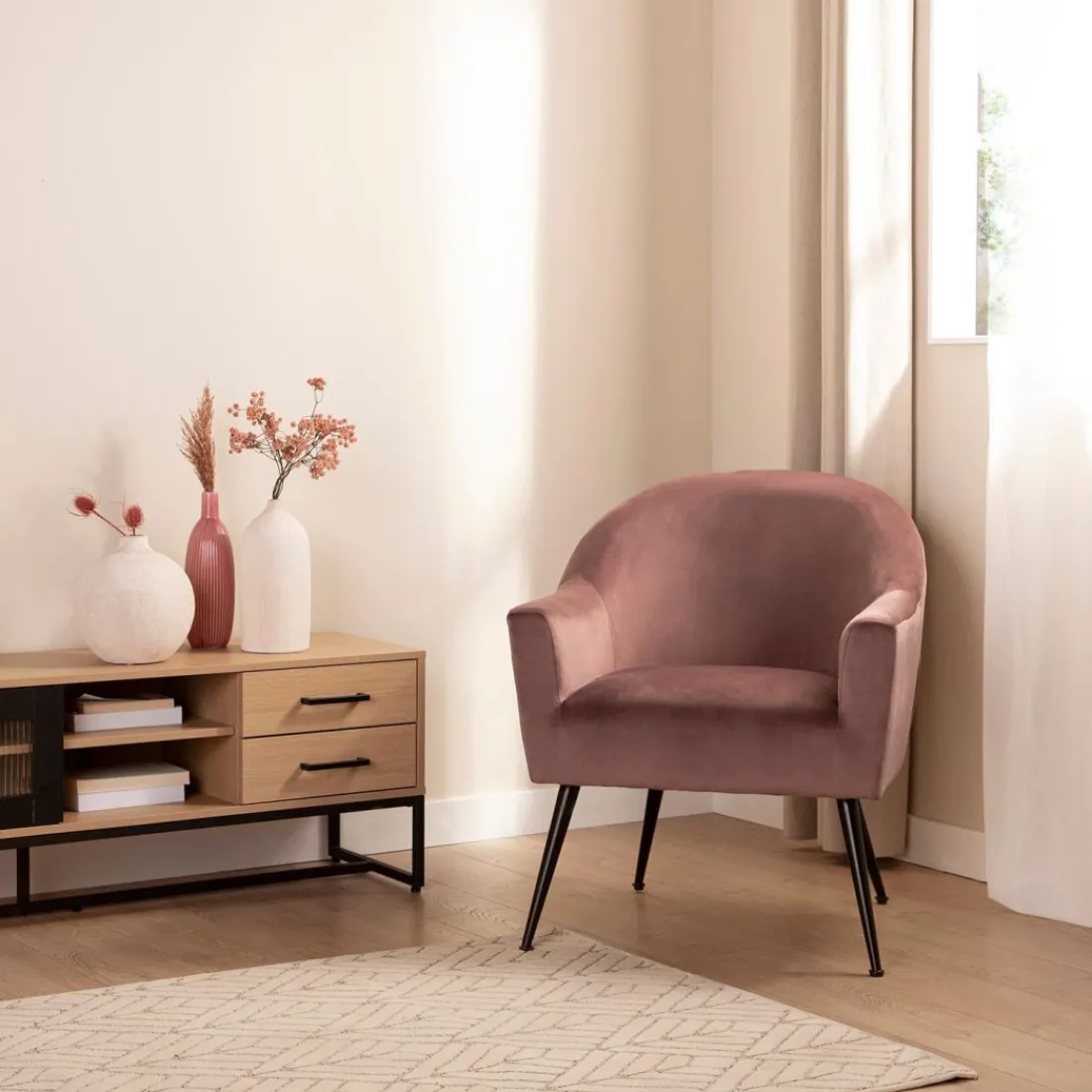 Klast Home Butacas Para Dormitorio|Sillones Y Butacas>Lauren Rosa