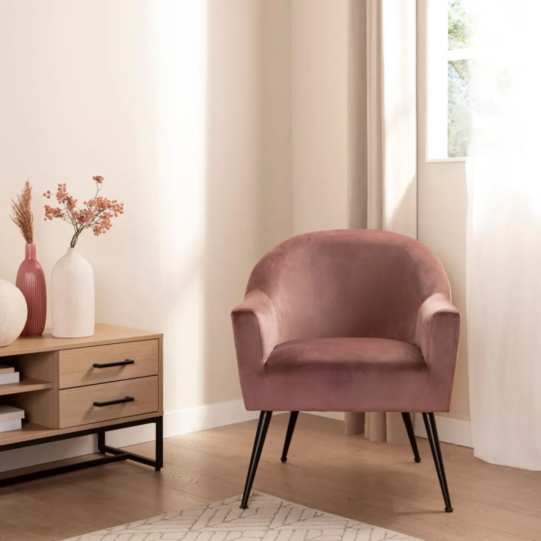 Klast Home Butacas Para Dormitorio|Sillones Y Butacas>Lauren Rosa