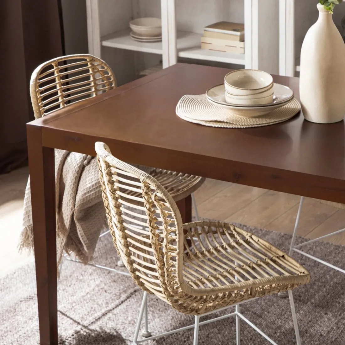 Klast Home Ratán|Packs 2 Sillas Ratán>Leo Natural/Blanco