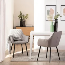 Klast Home Packs 2 Sillas Tapizadas|Sillas De Comedor Y Cocina>Lizel Gris