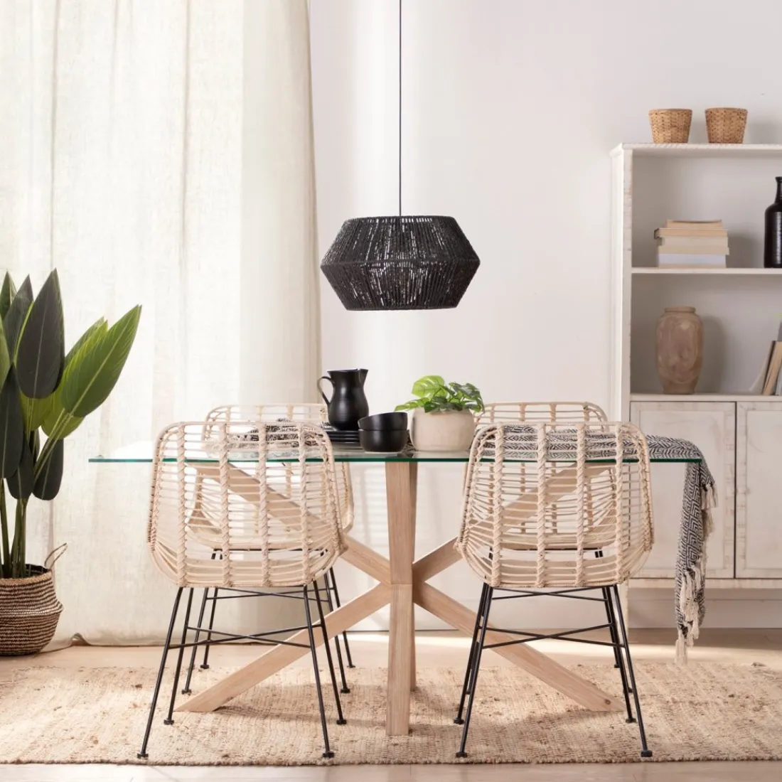 Klast Home Ratán|Packs 2 Sillas Ratán>Lui Negro/Natural