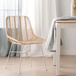 Klast Home Ratán|Sillas De Exterior>Lui Natural/Blanco/Natural/blanco