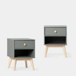 Klast Home Packs De 2 Mesitas De Noche|Mesitas De Noche>Luke Verde antracita