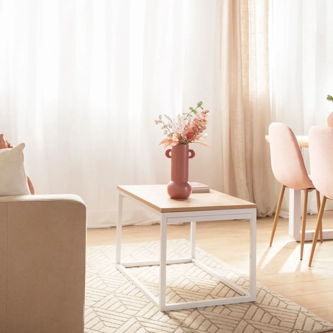 Klast Home Mesas De Centro>Navan Natural/Blanco